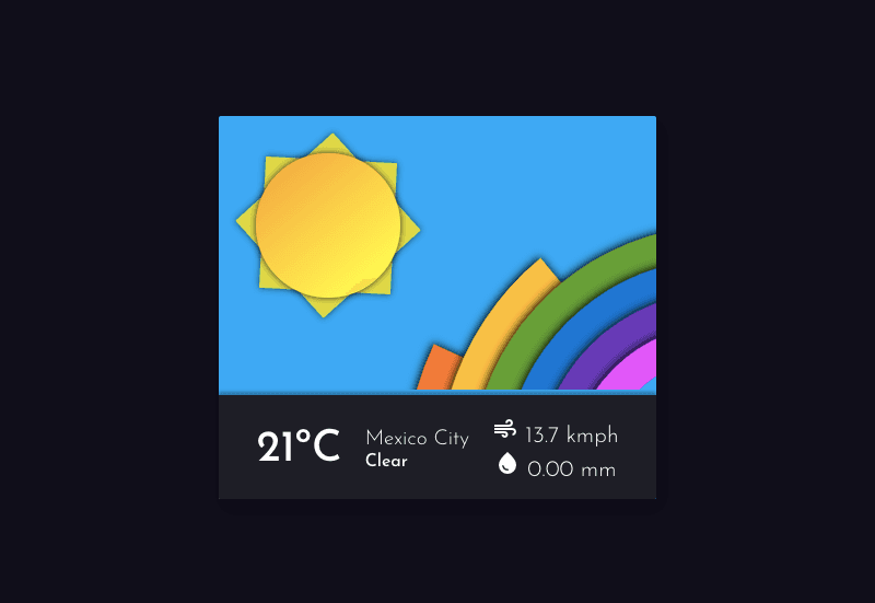 Animated Weather Widget